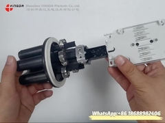 24 corazones mini FTTH cúpula cierre de empalme de fibra óptica 1 óvalo 3 puertos redondos sello termorretráctil