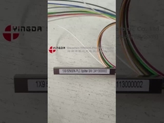 1x9 Fibra óptica PLC Splitter 50%:50% Relación de separación desequilibrada con conectores SC APC