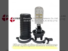 GJS-9501B 144 Núcleos Cúpula de contracción térmica Cerradura de empalme de fibra óptica 1 Oval 4 puertos Monte de pared del polo arial