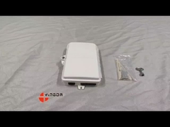 Cuadro de terminación de fibra FTTH 4 puertos UV resistente a la intemperie 4 fibras SC Cuadro de montaje en pared