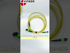 12 fibra MTP acero blindado fibra óptica MTP MPO cable redondo, MTP cordón de parche