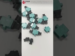 Adaptador MPO OM3 MM de baja pérdida, rápido, óptico, aguamarina, para sistema de acoplamiento de centro de datos