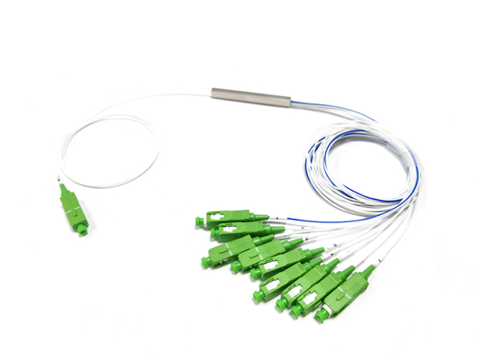 70/30 Fibra óptica desequilibrada PLC splitter Modo único SC APC G657A1 1x9 PLC splitter