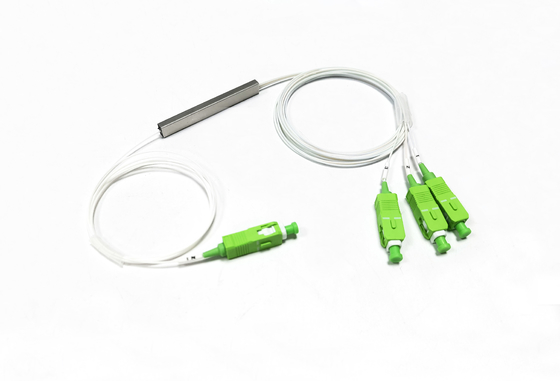 comprar conector unimodal 1260 - 1650 nanómetro del SC APC del divisor óptico G657A del PLC de la fibra 1x3 Fabricación en línea