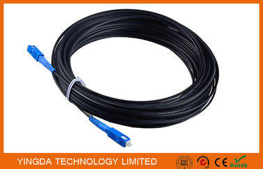 comprar SC autosuficiente del cordón de remiendo de FTTH - negro FRP LSZH los 20M del cable de descenso de la fibra del SC Fabricación en línea