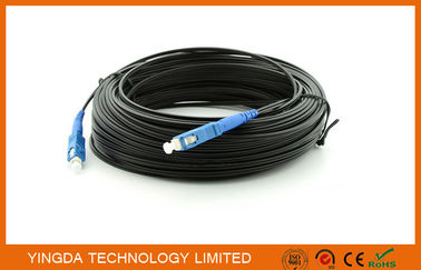 comprar Negro de acero del simplex los 200M del conector del SC del solo modo del cordón de remiendo de la fibra óptica de FTTH Fabricación en línea