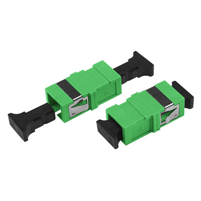 comprar Solo modo del SC de la fibra óptica del reborde corto a una cara del adaptador ningún acoplador plástico del reborde Fabricación en línea