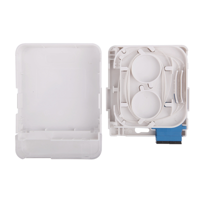 comprar Zócalo óptico de la caja terminal del enchufe de pared de la caja de la terminación de la fibra óptica del duplex FTTH del SC Fabricación en línea