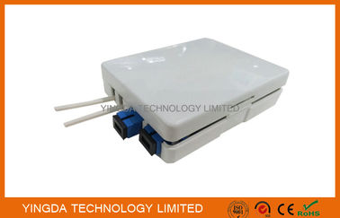 comprar Caja de la terminación de la fibra óptica del adaptador del SC de 2 puertos, 2 enchufe de pared de la caja de la terminación de las fibras FTTH Fabricación en línea