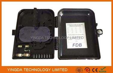 comprar caja terminal del acceso de la fibra 16Out de los 2In, caja sin cortar de la terminación del cable para el plástico del negro del divisor del PLC Fabricación en línea