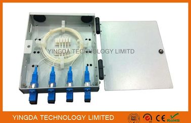 comprar Caja montada en la pared de la terminación de la fibra óptica de FTTH, adaptador del SC de la caja de empalme de la fibra de 4 fibras con las coletas Fabricación en línea