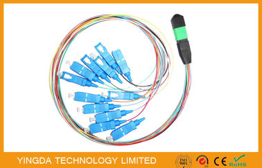comprar SC Hydra 12 Cables de fibra de hebra de ensamblaje MTP MPO Cordón de parche para FTTX Fabricación en línea