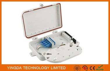 comprar El mini soporte plástico 4 de la pared de Ftth/de Fttx vira la caja de la terminación hacia el lado de babor de la fibra óptica del cable de descenso Fabricación en línea