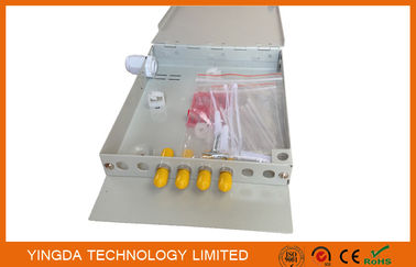 comprar Caja terminal de la fibra óptica del adaptador del SC del ST de 8 puertos, gris del metal de la caja terminal de la fibra del ST de 8 corazones Fabricación en línea