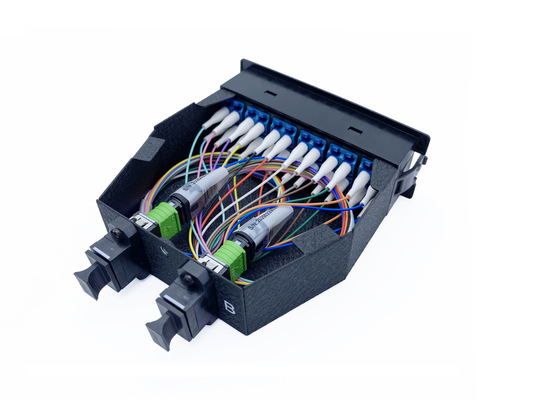 comprar 8 cable con varios modos de funcionamiento del módulo G657A2 LSZH OM3 10G del casete de las fibras MPO para Data Center Fabricación en línea