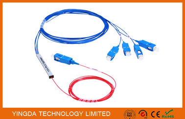 comprar Divisor unimodal LSZH G657A del PLC SC/UPC 1x4 del tubo del divisor del PLC de la fibra óptica del ISO Fabricación en línea