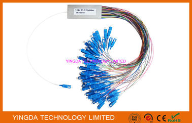 comprar FTTH 1x64 PLC Divisor SC/APC Simiplex Conector Tubo de acero LSZH G657A Fabricación en línea