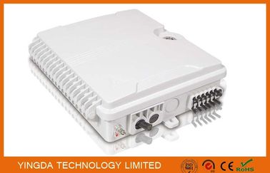 comprar Caja blanca de la terminación de la fibra óptica de los puertos del plástico 12, prenda impermeable de la caja del divisor del soporte del SC poste de 12 bases Fabricación en línea