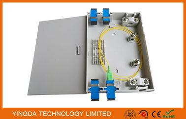 comprar Caja de la terminación de la fibra óptica del soporte FTTH de la pared, caja plástica interior de la fibra óptica de los puertos de la PC 2 del ABS Fabricación en línea