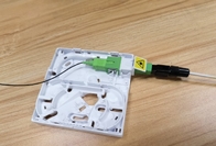 SC APC Simplex Fiber Connector Adapter No Flange Green White Metal Clamp Laser