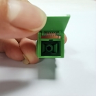SC APC Fiber Optic Adapter SM Simplex Shutter Without Flange Green