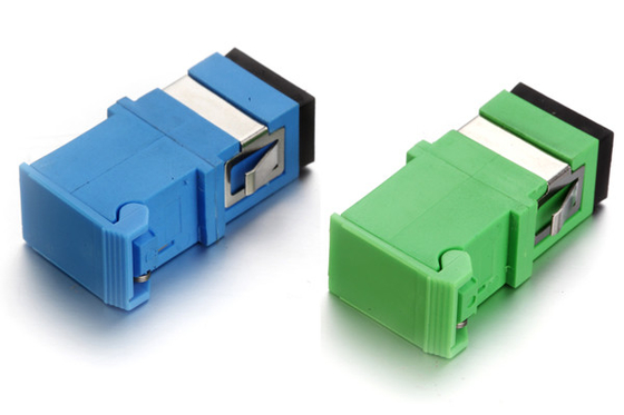 comprar Obturador lateral del SC del SC del metal de la abrazadera del laser de la fibra óptica de los pares azules del adaptador sin el reborde Fabricación en línea