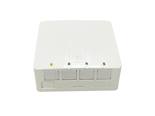 comprar El estante interior del estruendo de la caja de la terminación de la fibra óptica de 4 puertos montó OTB con la cubierta a prueba de polvo Fabricación en línea