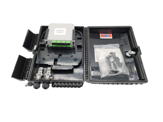 comprar SIESTA plástica montada en la pared CTO de la caja de la terminación del cable de fribra óptica del divisor 1X16 de GPON Fabricación en línea