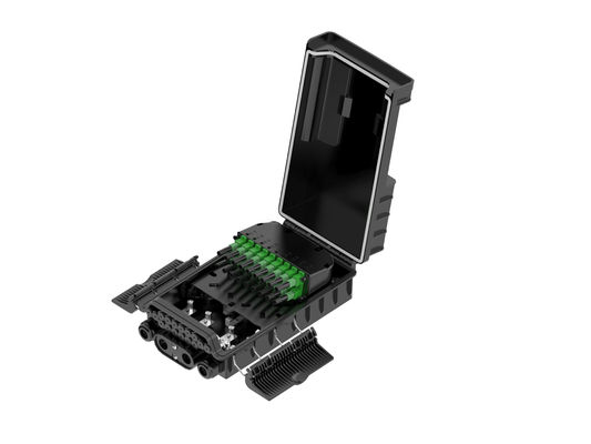 comprar Fábrica de fibra óptica NAP Caja De Terminal 36 núcleos Ftth Caja de separación de fibra óptica FAT Negro ABS PC Fabricación en línea