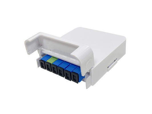 comprar Caja de terminación de fibra óptica ISO módulo de división caja de cinta 1 * 5 Mini caja de división PLC Fabricación en línea