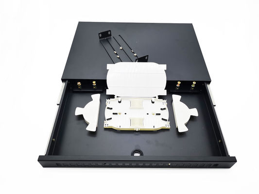 comprar Panel de parche de fibra óptica de tipo cajón deslizante de 19 pulgadas Material metálico para cableado de terminales Fabricación en línea