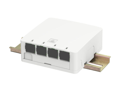 comprar Cuadro de terminación de fibra de interior pequeño de 4 puertos montado en bastidor DIN de 35 mm Fabricación en línea