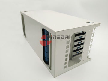 comprar Unidad de gestión de la fibra para 19 el blanco 1.2m m del metal del puerto ODF 4U de la pulgada 72 con las bandejas Fabricación en línea