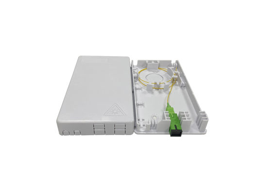 comprar 4 puertos SC caja de terminación de fibra óptica ABS para el cable de caída plana salida de pared de media extensión Fabricación en línea