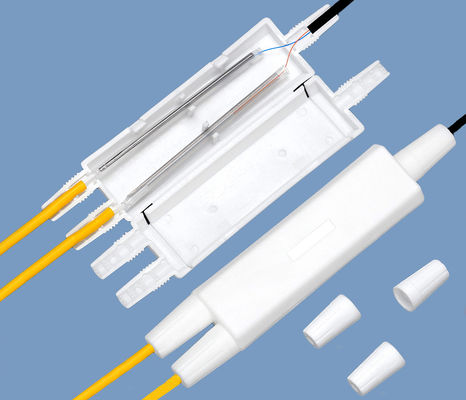 comprar Caja de protección de empalme de fibra óptica de 1 a 2 para cables de caída, cables redondos blandos interiores 2 núcleos Fabricación en línea