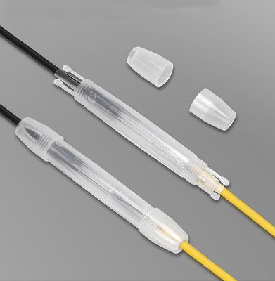 comprar 1 núcleo Mini FTTH transparente de caída de cable caja de protección de empalme ABS PP para uso en interiores Fabricación en línea