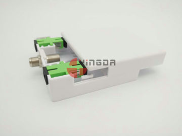 comprar El panel del zócalo de 2 puertos para el ABS blanco FTTH de la caja terminal de la fibra óptica del adaptador de la fibra del SC Fabricación en línea