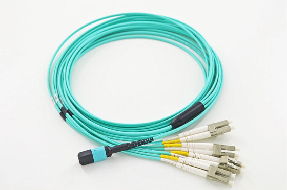 comprar YINGDA Alta Velocidad 8Fibra MPO Hombre a LC OM3 Fanout Cordón de Parche Modo único 9/125um Breakout 100G 400G Fabricación en línea