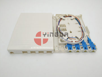 comprar Mini caja de empalme óptica sin cortar de 4 fibras, caja terminal de la fibra blanca del ABS para el divisor del tubo del acero 1 * 4 Fabricación en línea