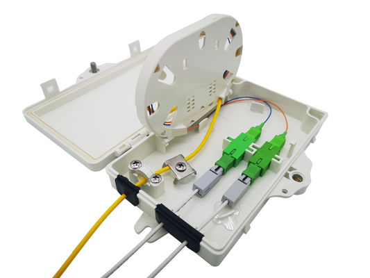 comprar Todo el montaje de luz gris FTTH caja de fibra óptica para 2pcs SC SX o LC DX adaptador Fabricación en línea