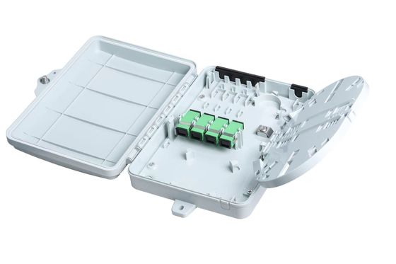 comprar 2-8 Capacidad de fibra Caja de terminación de fibra óptica Compatible con el separador PLC y el adaptador SC/LC Fabricación en línea