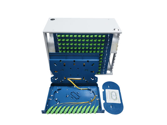 comprar Panel de parches de fibra óptica de 19' Capacidad máxima 144 Fibra SC LC FC ST Conector montado en bastidor con bandeja de empalme integrada 12 puerto Fabricación en línea