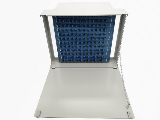 comprar Panel de parche de fibra óptica de puerta única montaje de bastidor para conectores SC LC FC ST 12-144 Fabricación en línea