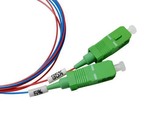comprar Fibra óptica FBT Splitter 1:2 5% 95% Relación Doble acoplador de ventanas Alta estabilidad y fiabilidad Relación de acoplamiento precisa para FTTH Fabricación en línea