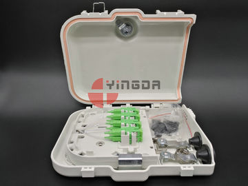 comprar 1*8 caja plástica de la terminación de la distribución del divisor de la fibra óptica del cable de descenso del ABS FTTH Fabricación en línea