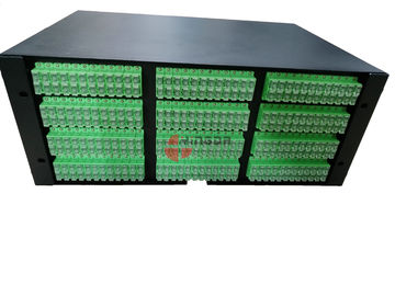 comprar Bandeja de acero en frío de la diapositiva de los corazones del panel de remiendo de fibra 288 con los adaptadores del duplex del SC Fabricación en línea