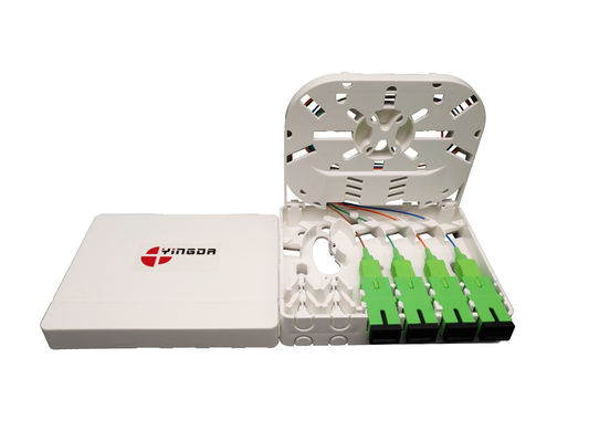 comprar Caja de terminación de fibra óptica 4 núcleos con gran espacio para almacenamiento de fusión de fibra con DIN Rail PTO Fabricación en línea