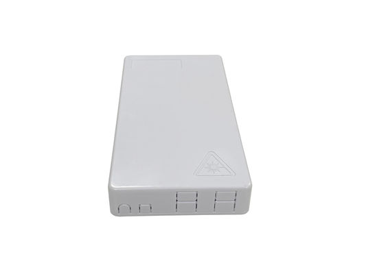 comprar Caja de terminación de fibra óptica FTTH ABS de 4 fibras blancas para cables de caída plana en interiores Fabricación en línea