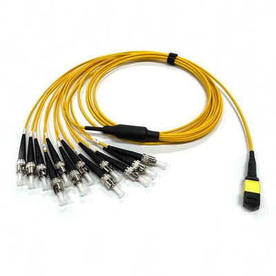 comprar Baja pérdida 0,35 dB 12 núcleos MPO conector a ST MPO Jumper Tipo B para el sistema de comunicación de fibra óptica Fabricación en línea