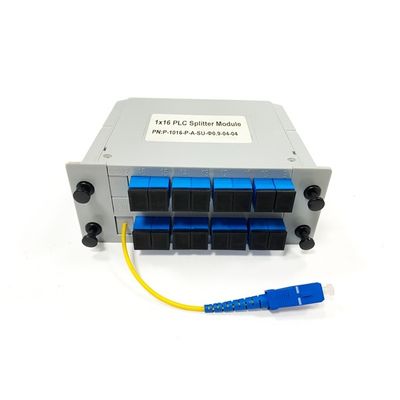 comprar Divisor PLC de fibra óptica modular 1:16, 1 a 16 SC/UPC, tarjeta de cassette con coletas amarillas de 2,0 mm y 1 m Fabricación en línea